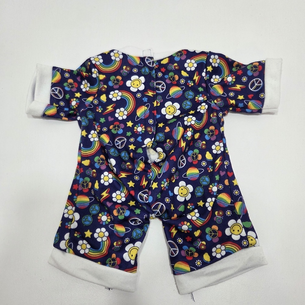 BUILD A BEAR Plush Groovy Rainbow Sleeper 70s Theme Pajamas - Picture 6 of 8